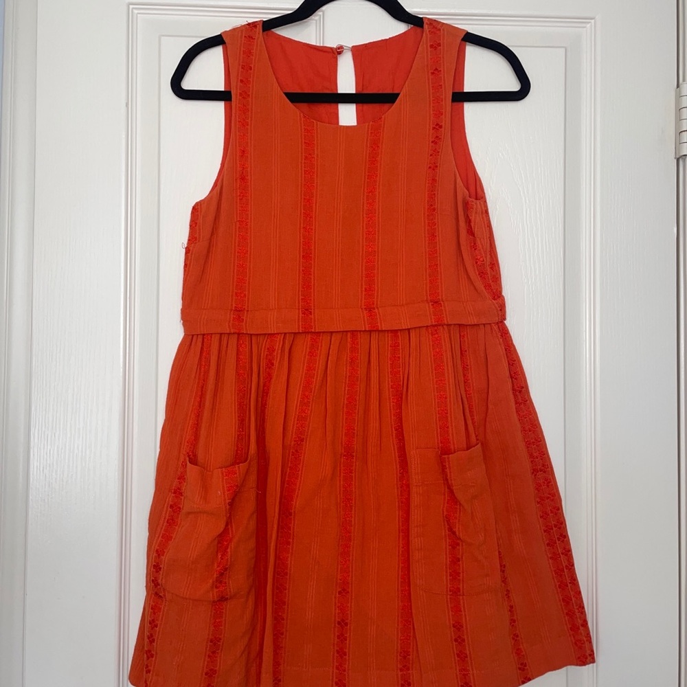 Vintage Orange Babydoll Dress